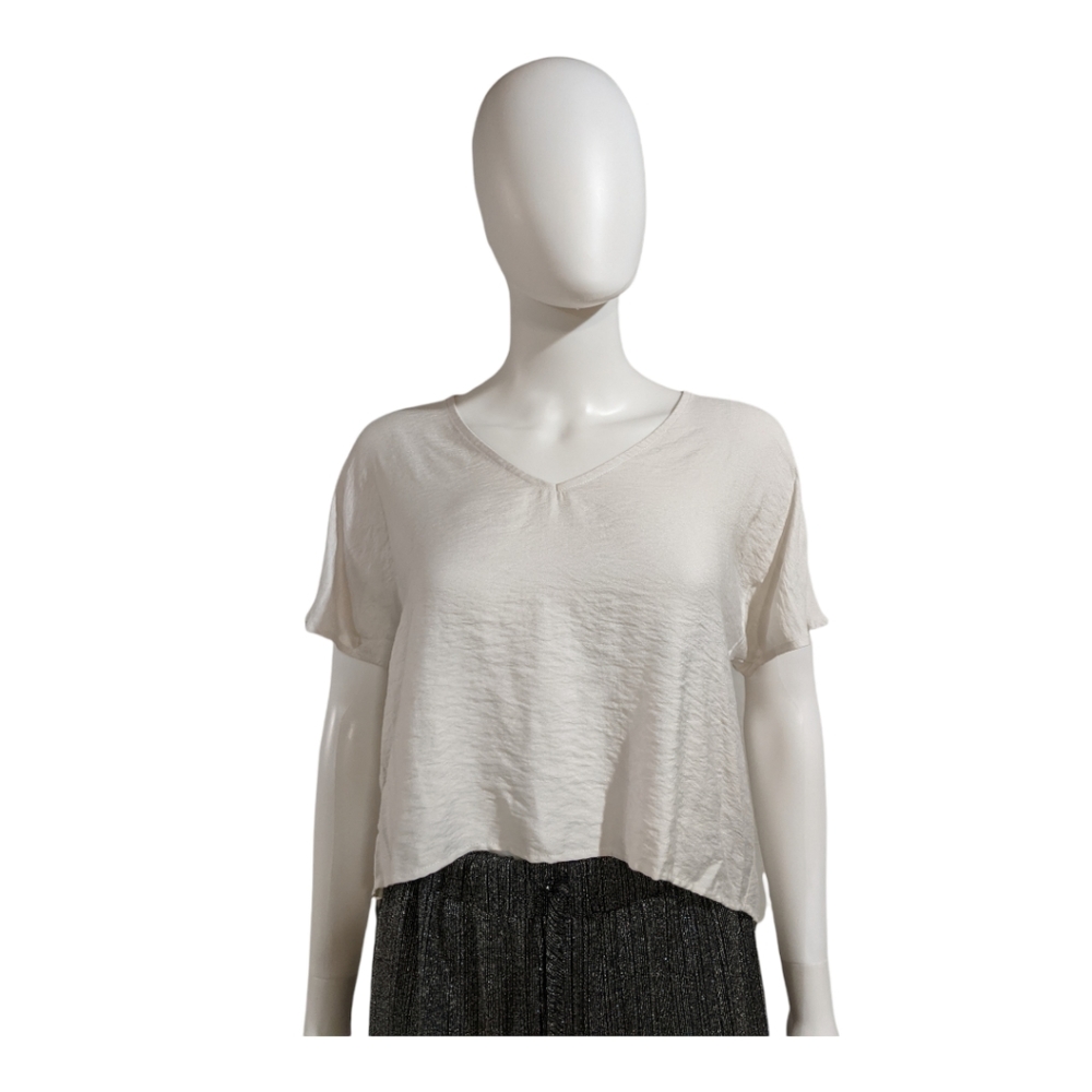 Alya V-Neck Ivory Top S